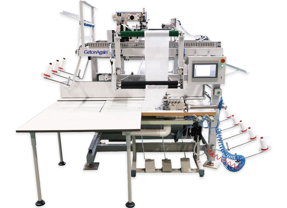 Automatic Mattress Protector Skirting Sewing Machine (Interlock+Overlock)