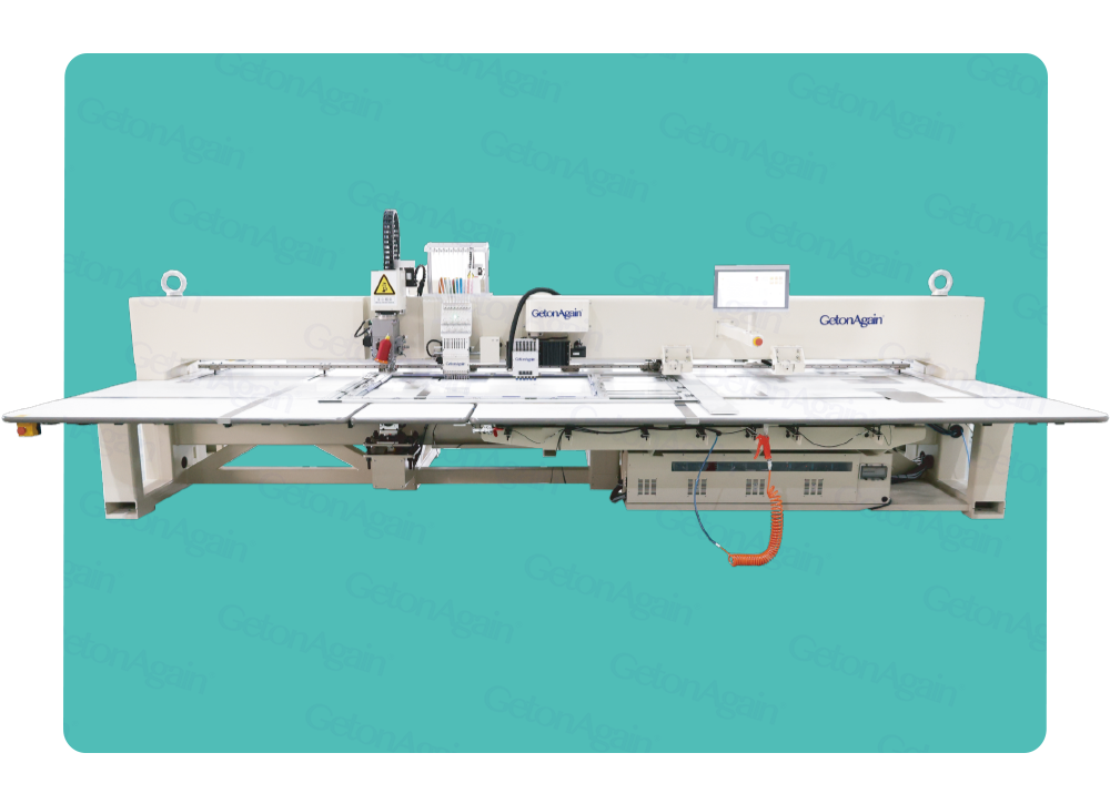 Fully Automatic Perforation (Round-hole)+Embroidery+ Sewing (Rotating Head) Machine