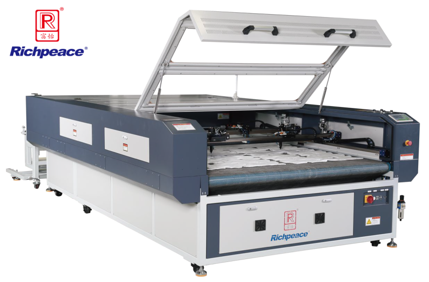 Richpeace Lasergravier- und -schneidemaschine mit asynchroner automatischer Doppelstrahlzuführung